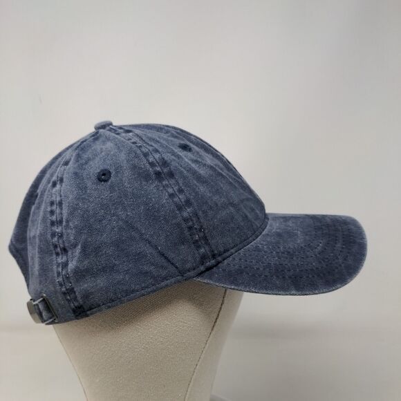 Unbranded Slideback Hat Blue One Size Adjustable 6 Panel Vent Holes Blank - Picture 4 of 6